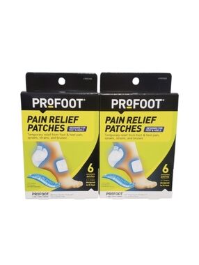 PROFOOT Pain Relief Patches Feet & Heels Cooling Camphor Fast Acting 2 Boxes
